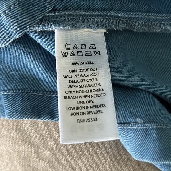 NWT Joie Chambray Denim Braided Halter Tie Neck Crop Tank Top - M - Picture 9 of 9